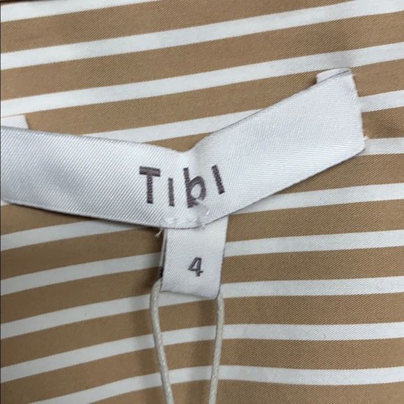 Tibi Kaia Stripe Belt Neck Shirt NWT - Picture 5 of 6